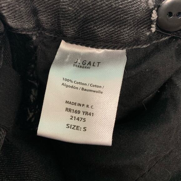 J. Galt Women's Gray Wide Leg High Waisted Cargo Denim Jeans Size Small - Picture 3 of 5